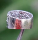 14K Solid White Gold Natural ~1.55CTTW Diamond 0.65"Wide Filigree Ring Band — photo 4