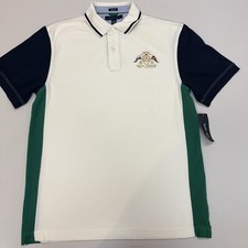 Tommy Hilfiger Polo Shirt Mens XL Color Block Sail Team Slim Fit Cotton New NWT