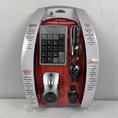 Targus Notebook Mobile Essentials Numeric Keypad Wireless Mouse 4-Port Hub New 