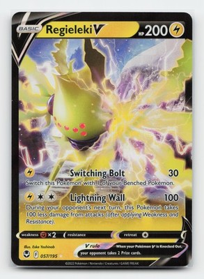 regieleki v pokemon card value 175/195- Silver Tempest - Full Art -Pokemon Ultra Rare The item may be similar but not exactly the same as the image (e.g Pokemon - Regieleki V -