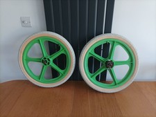 Skyway Tuff II Wheels Green Old School BMX