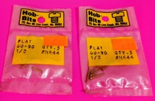 2 Pkgs Hob-Bits H844 Flat 00-90 1/2 - NOS