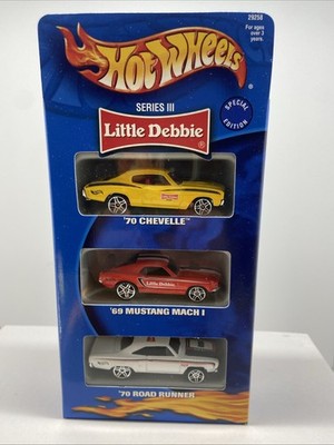 Hot Wheels Series III Little Debbie 3 Pack Chevelle Road Runner Mustang Mach 1