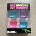 NeeDoh Nice Ice Baby 4 pack, Set of Four Nee Doh Mini Nice Cube Pink Blue Purple