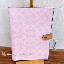 NWT Coach CEA49 Notebook in Signature Canvas Powder Pink