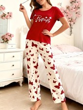 Ladies Pyjamas Women Pajama Set Multiple Print Long Short Sleeve Jersey Set of 3