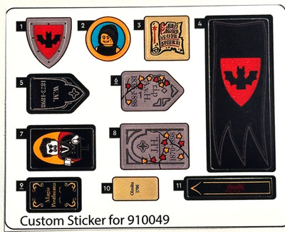 Ersatz Custom Aufkleber für 910049 Replacement Sticker Sheet