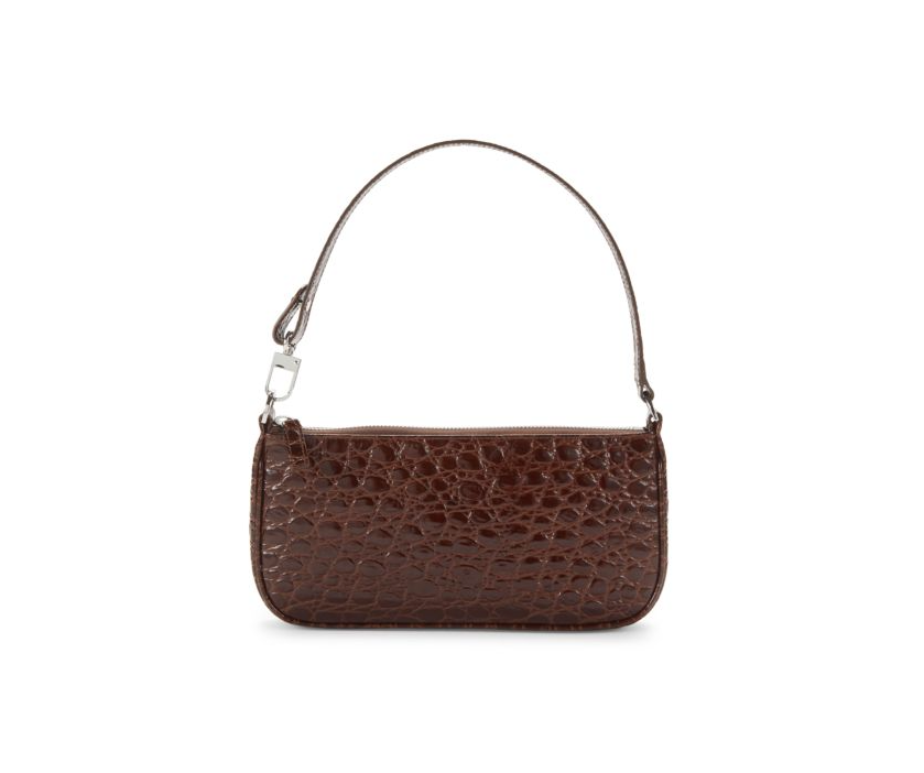 トートバッグ BY FAR Chocolate Leather Mini Rachel Handbag BY FAR Mini Rachel Tote Bag | Brown | FARFETCH