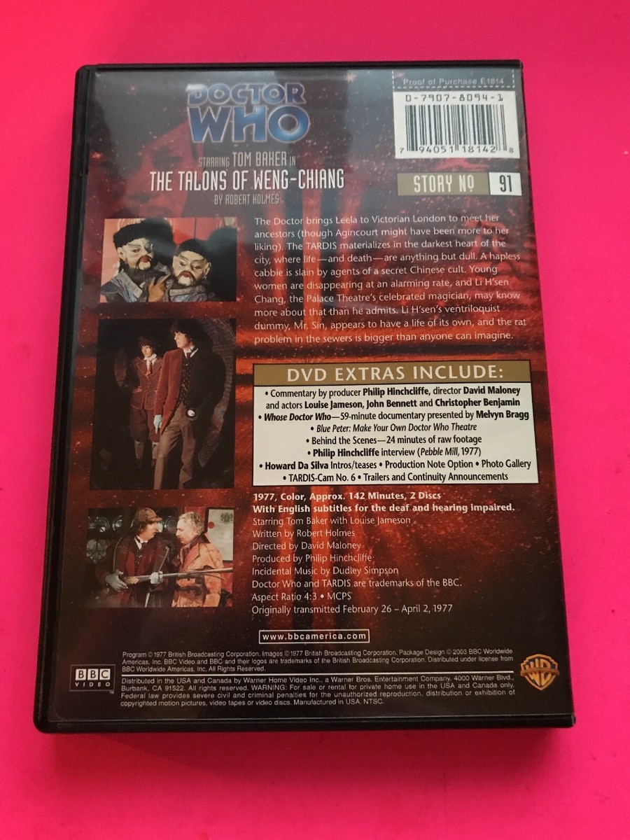 Doctor Who - The Talons of Weng-Chiang (DVD, 2003, 2-Disc