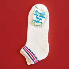 VTG Socks Acrylic 9-11 NOS 80s "Parisette" Sport Orlon Quarter USA low cut