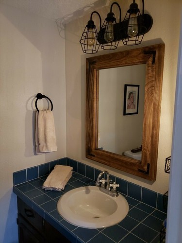 Bathroom Vanity Mirror Large Rustic Farm Country Cabin Wood Vintage Style 32x24 - Picture 10 of 24