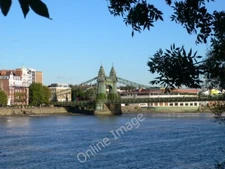 Photo 6x4 Hammersmith Bridge Hammersmith/TQ2279 Northern end of the brid c2010