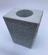 Granite Memorial Vase Tapered 8"x6"x10" Gray