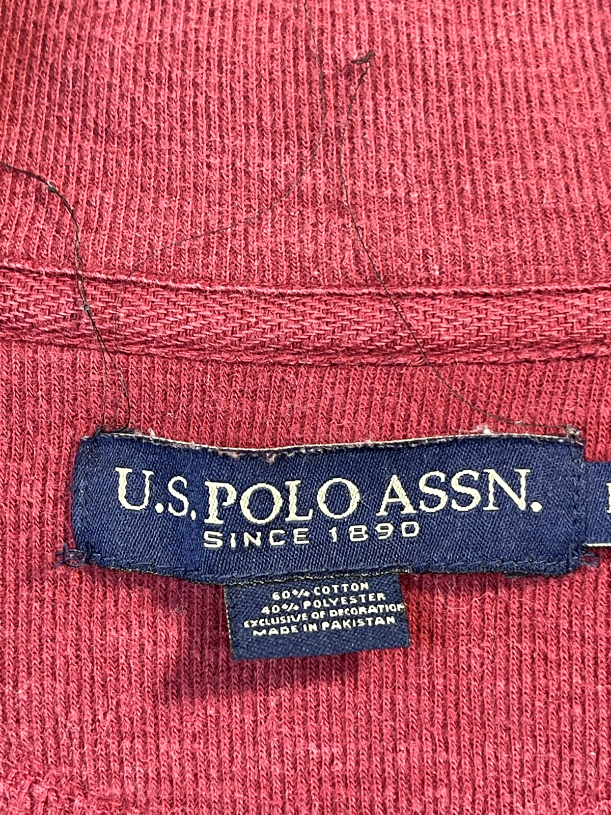 Maglione US Polo Association grande 1 4 zip uomo grigio pullover felpa pony