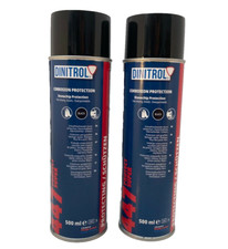 2 x DINITROL 447 Black Stone Chip 500ml Aerosol Spraydose Geh&auml;use Rostdicht