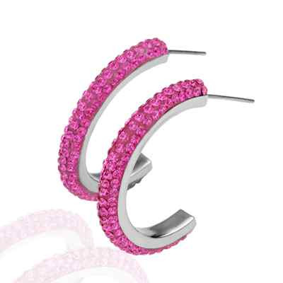 18k 18ct White Gold Filled Solid GF Crystals  Earrings E-A471