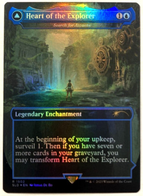 MTG Heart Of The Explorer - Search For Azcanta *FOIL* Secret Lair 1502 NM