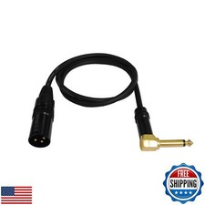 Audio 2000s E17103 1/4' TS Right Angle to XLR Male 3 Feet Audio Cable