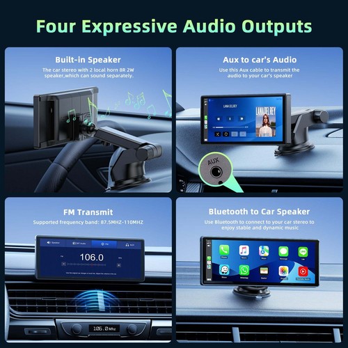 10.26 Inch 4K Car Wireless CarPlay Player GPS Android Multimedia Car Stereo Auto - Picture 6 of 9