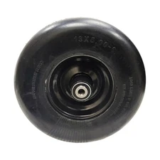 13X5-6 Black Rim Solid Smooth Puncture Proof No-Flat Tires Fit 72460039 Includer