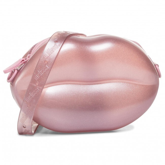 Melissa Lips Ceossbody Bag Pink Glitter w/Dust Bag - Made in