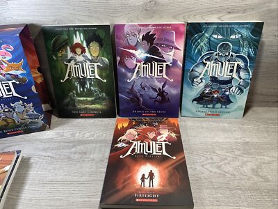 Amulet Box Set: Books #1-7 by Kazu Kibuishi (2016, Trade Paperback