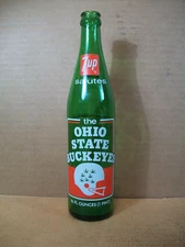 Vintage 1973 ~ 7up Commemorative 16oz Bottle ~ Ohio State Buckeyes ~ 10.75" Tall