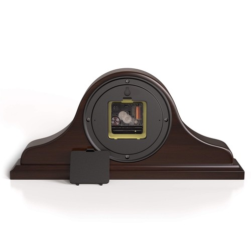 Reloj de repisa de madera, reloj de manto de madera decorativo silencioso que funciona con baterías - Imagen 5 de 9