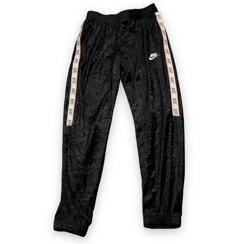 Nike Sportswear Track Suit Youth Girls Large Black White Spellout French Terry - Picture 2 of 17