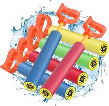 6 Pack Water Gun Foam Blaster Set Pump Shooter Kids Toys Summer Fun Party Gifts