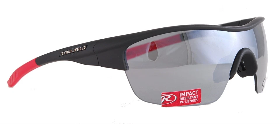 Gafas de sol Rawlings 18 marco negro con puntas rojas/lente de humo (nuevas) Foto 2 de 3