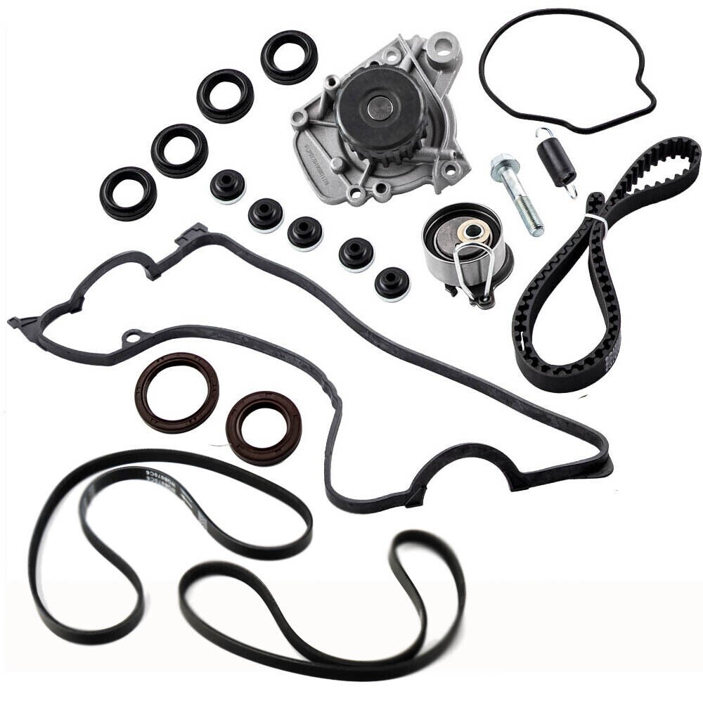 Timing Belt Kit Water Pump Serpentine Belt Gasket For 01-05 Honda Civic 1.7L