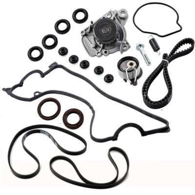 Timing Belt Kit Water Pump Serpentine Belt Gasket For 01-05 Honda Civic 1.7L