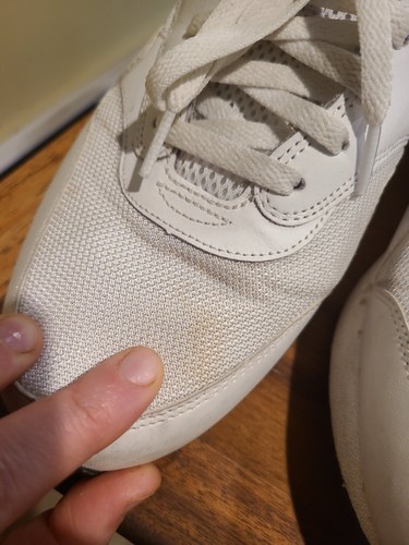 Scarpe da allenamento Nike Retro Air Max 1 taglia 15 triple bianche usate da uomo - Foto 3 di 17