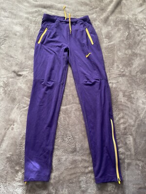 Nike Sample Knit Joggers Tapered Mens Small LSU Lakers Purple Gold 830371-xxx