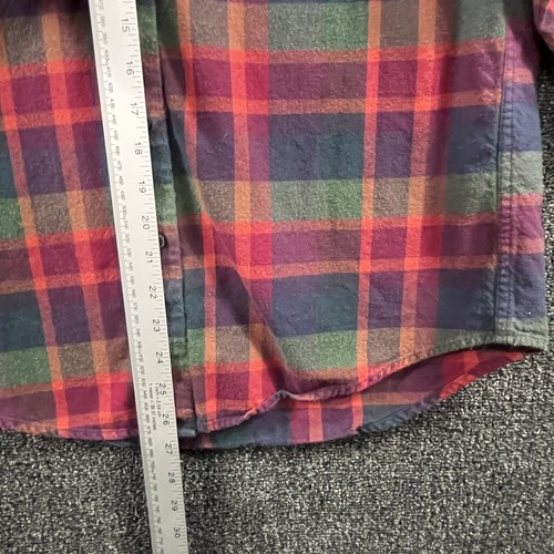 Eddie Bauer Mens Shirt Medium Flannel Multicolor Madras Plaid Long Sleeve - Picture 5 of 10