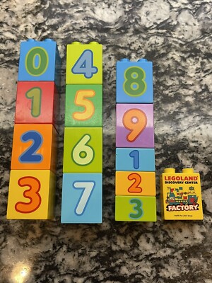 Lego Duplo Printed Learning Bricks Numbers 1-10 Plus Mini Bricks 1-3 & LEGOLAND