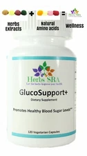 GLUCOSE CONTROL,120 Capsules, Natural Supplement, Reduce Sugar.