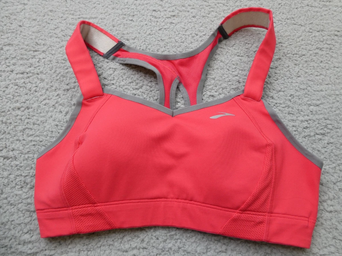 Brooks Moving Comfort 32C Juno Wire Free Sports Bra Solid Pink