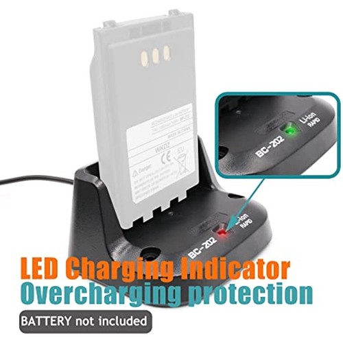 Chargeur BC-202 pour ICOM ID-31A ID-31E ID-51A ID-51E ID-52A ID-52E BP-307 BP-272 - Photo 4/7