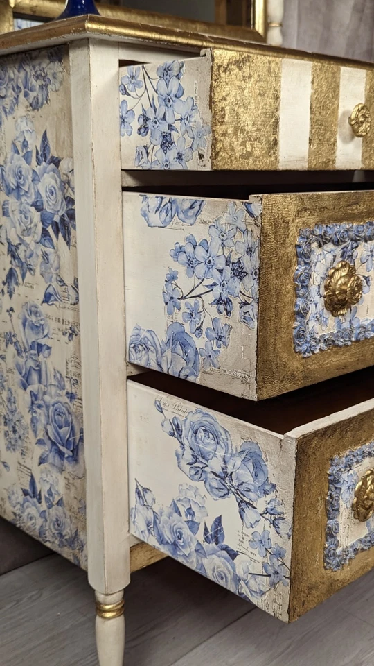 French Country Antique Oak Dresser Mirror Refurbished by MANIACAL METHODS STUDIO - Image 2 of 4