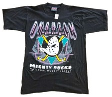Vtg NWT ANAHEIM Mighty Ducks NHL HOCKEY Magic Johnson Disney 1993 Shirt Mens M