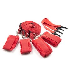 Bed Restraint Harness Set Bondage Strap Handcuffs Ankle Kit BDSM Sex Toy BDSM
