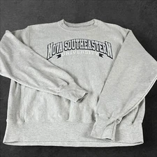 Champion Reverse Weave Sweatshirt Medium Nova Southeastern Sharks 90s Y2K F512