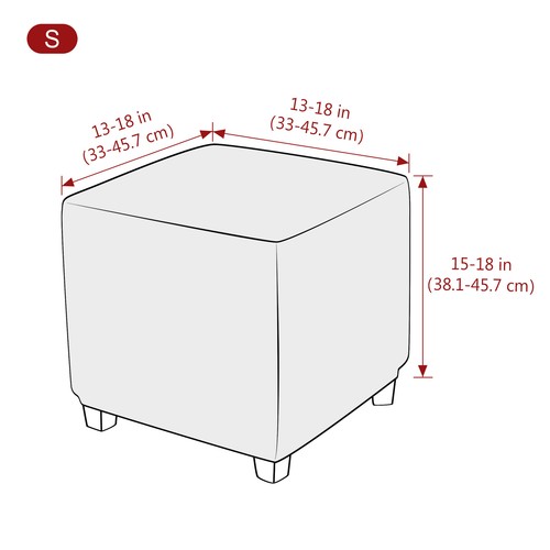 2024 SALE Elastic Corn Velvet Square Footstool Cover Chair Cover Dust Cover - Picture 3 of 33