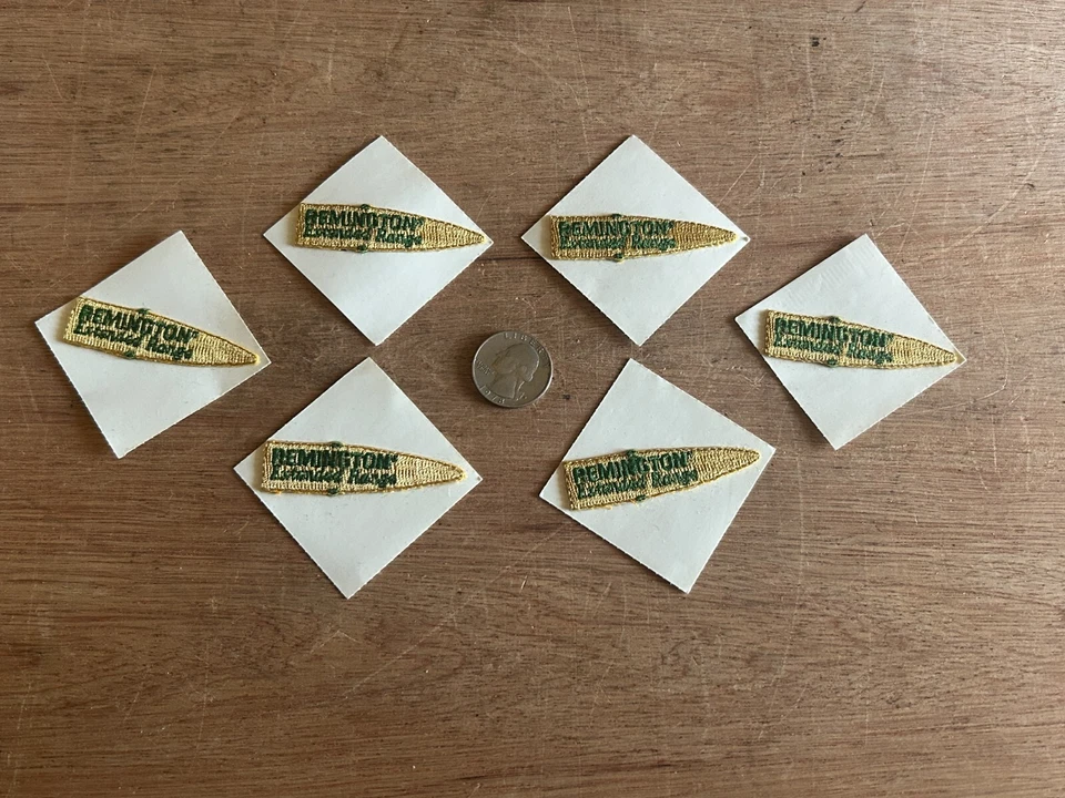 Remington Extended Range Ammo Patch Decal Sticky Back NOS Vtg Lot Of 6 On Card - Image 2 of 4