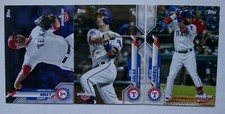 2020 Topps Opening Day Texas Rangers Base Team Set of 3 Baseball Cards