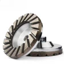 Z-LION 4" Diamond Grinding Cup Wheel Aluminum Base Turbo Abrasive Tool