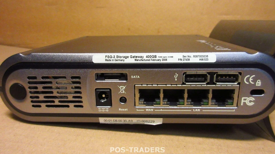 Freecom FSG-3 STORAGE GATEWAY Wireless LAN 400GB Network 4x RJ-45 - EXCL PSU - Bild 2 von 3