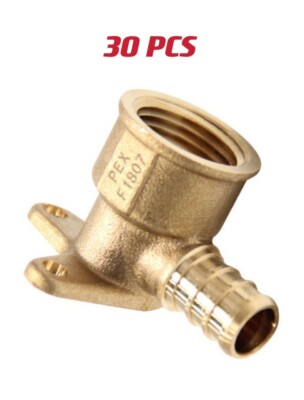 EFIELD 30PCS 1/2'' PEX x1/2'' Female NPT  Drop-ear Elbow Crimp Brass Fittings